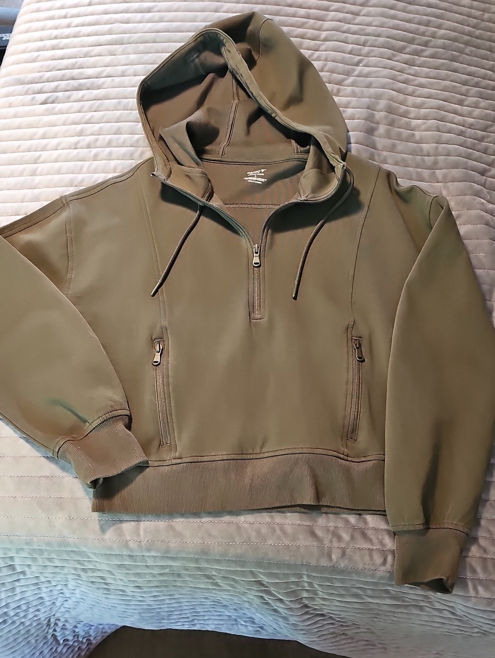 Old Navy Olive Zip Hoodie with Zip Pockets